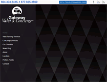 Tablet Screenshot of gatewayvalet.com